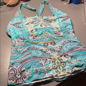 Athleta blue patterned two-piece